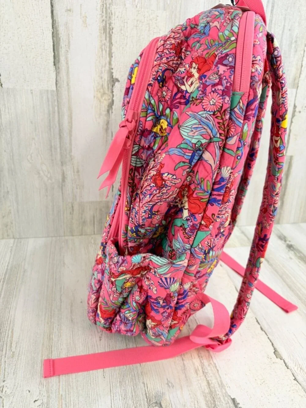 Vera Bradley Disney Ariel's Pink Lagoon Large Backpack NWT